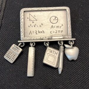 Vintage signed JJ teacher brooch